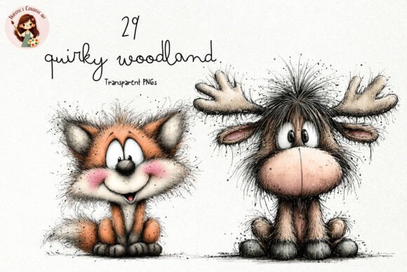 Download Quirky Woodland Animals PNG Clipart - Art Collection