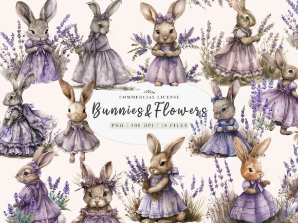 Download Baby Bunny Clipart, Provence Lavender - Art Collection