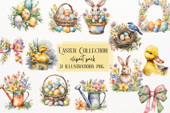 Download Watercolor Easter Bunny Clipart, Spring - Art Collection