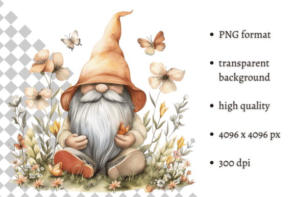 Download Watercolor Spring Floral Gnome Clipart - Art Collection
