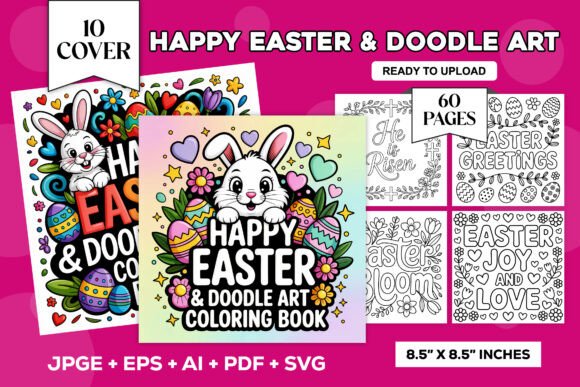 Download Easter Sayings &amp; Doodle Art Coloring - Art Collection