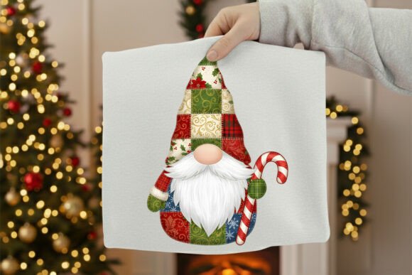 Download Christmas Gnome Patchwork Clipart PNG - Art Collection