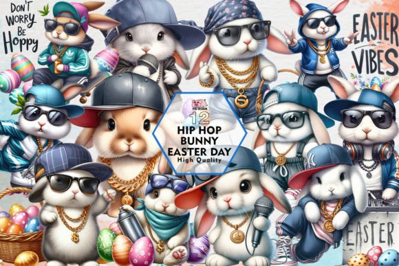 Download Hip Hop Bunny Easter Day Clipart PNG - Art Collection