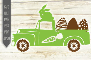 Download Green Easter Egg Truck. Easter Bunny - Premium Resources