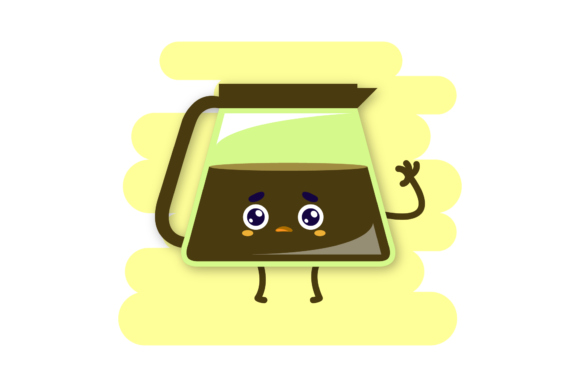 Download Coffee Pot Cute Kawaii Clipart - Art Collection