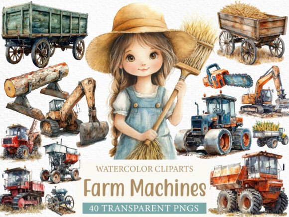 Download Farm Machines Clipart - Art Collection