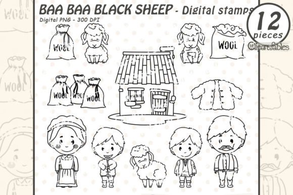 Download BLACK SHEEP Digital Stamps, 3 Bags Full - Sheep digital Collection