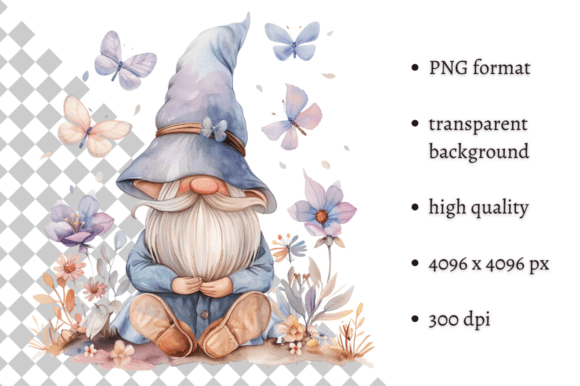 Download Watercolor Spring Floral Gnome Clipart - Art Collection