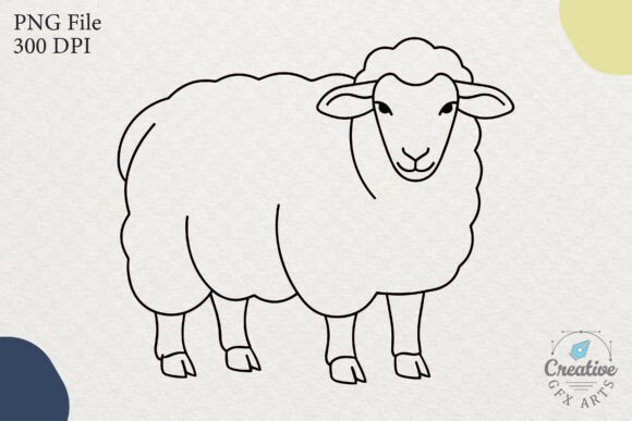 Download Sheep Lamb Line Art Vector SVG Clipart - Art Collection