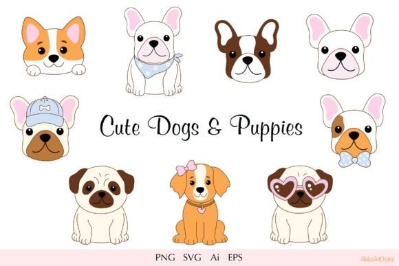 Download Cute Kawaii Dogs and Puppies Part 2 - Art Collection