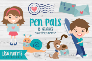 Download Pen Pals Clip Art Graphics & SVG Cutting Files - Art Collection