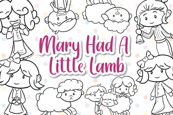 Download Mary Had a Little Lamb Digital Stamps - Premium Bundle
