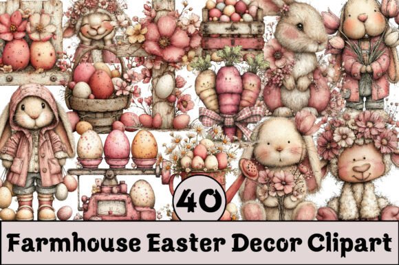 Download Farmhouse Easter Decor Clipart - Art Collection
