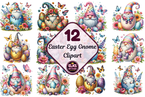 Download Easter Egg Gnome Sublimation Clipart - Art Collection