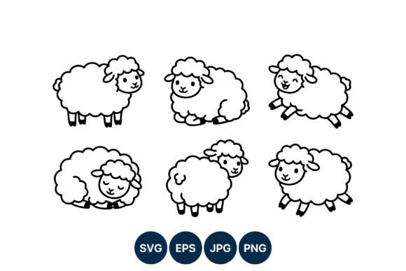Download Cute Sheep Line Art - Art Collection