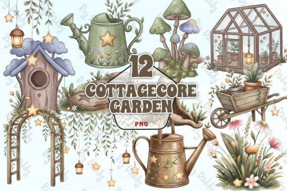 Download Cottagecore Garden Clipart PNG - Art Collection