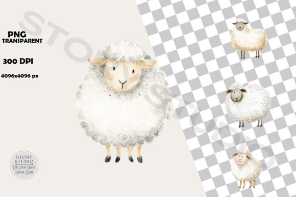 Download Sweet Baby Sheep Digital Craft Assets - Premium Resources