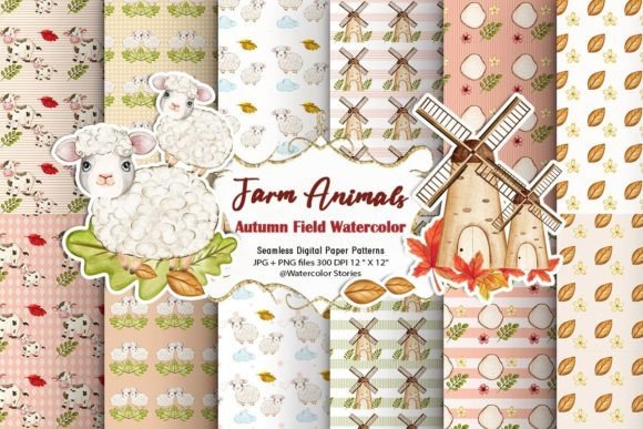 Download Farm Sheep Digital Seamless Pattern - Sheep digital Collection