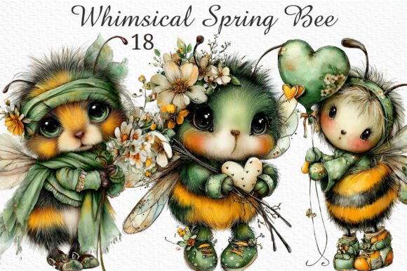 Download Whimsical Spring Bee Clipart Png - Art Collection