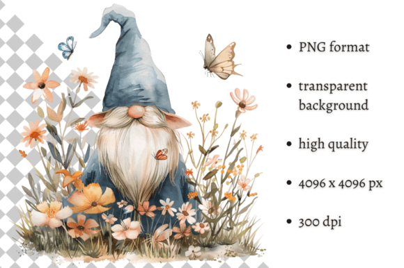 Download Watercolor Spring Floral Gnome Clipart - Art Collection