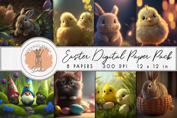 Download Easter Digital Scrapbooking Paper Vol.4 - Easter digital scrapbooking Collection