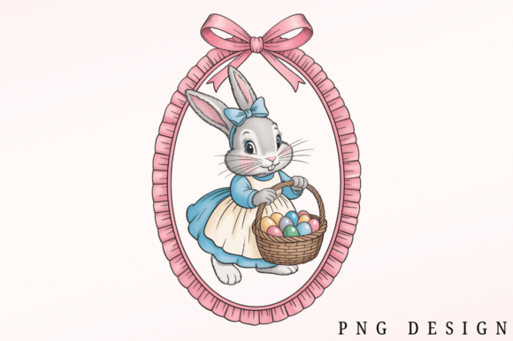 Download Retro Easter Bunny PNG Clipart Design - Art Collection