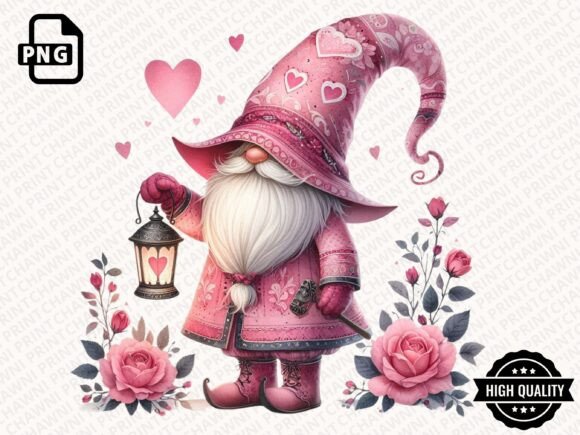 Download Watercolor Valentines Gnome Clipart PNG - Art Collection