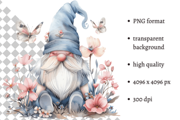 Download Watercolor Spring Floral Gnome Clipart - Art Collection