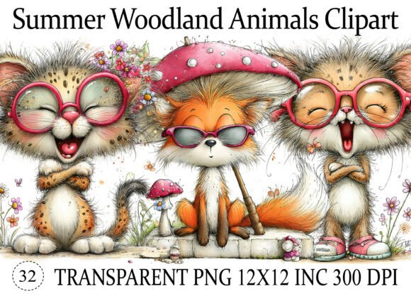 Download Summer Woodland Animals PNG Clipart - Art Collection