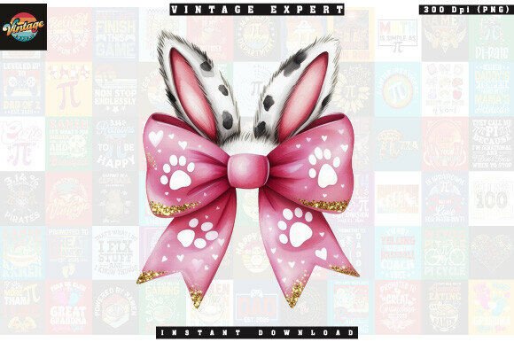 Download Easter Bunny Ears &amp; Paw Bow Clipart - Art Collection