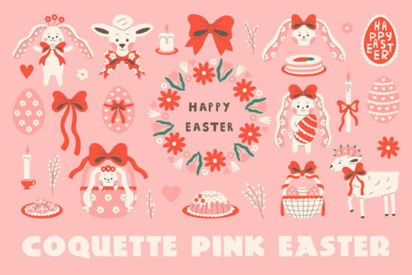 Download Coquette Pink Easter PNG Clipart - Art Collection