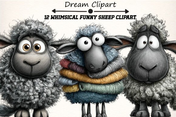 Download Whimsical Funny Sheep Clipart - Art Collection