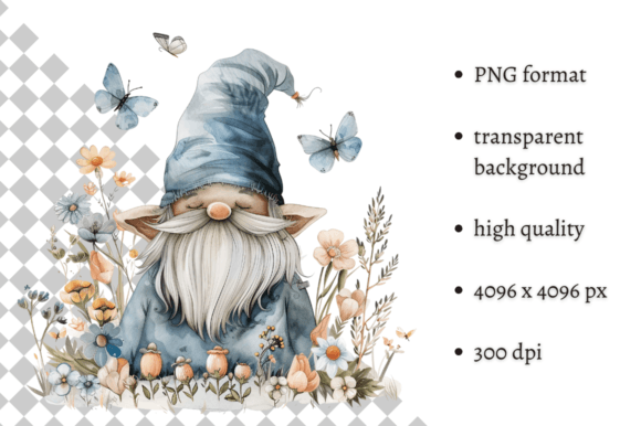 Download Watercolor Spring Floral Gnome Clipart - Art Collection