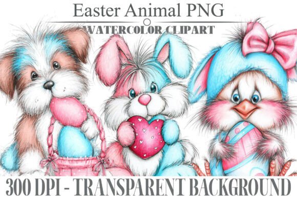 Download Whimsical Easter Animal Clipart Bundle - Art Collection