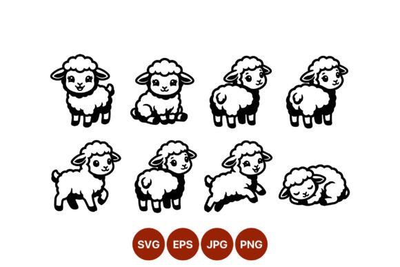 Download Cute Cartoon Lamb Vector - Art Collection