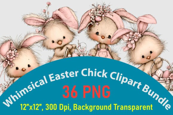 Download Whimsical Easter Chick Clipart Bundle - Art Collection