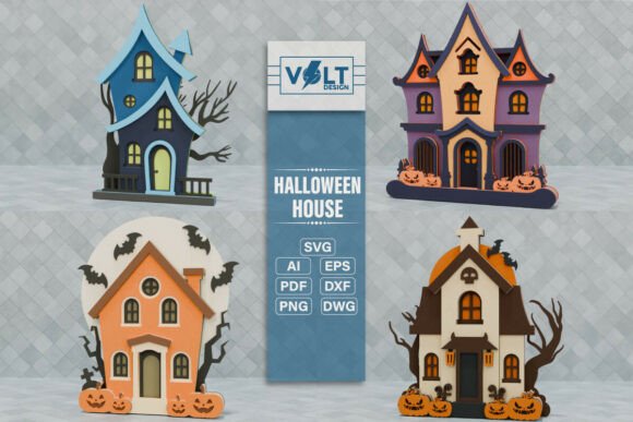 Download Halloween House SVG Laser Craft BUNDLE - Premium Resources
