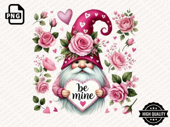 Download Watercolor Valentines Gnome Clipart PNG - Art Collection
