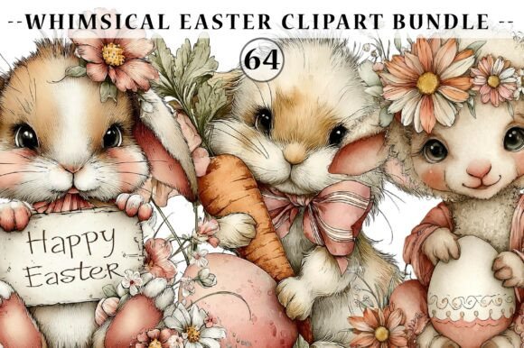 Download Whimsical Easter Clipart Bundle - Art Collection