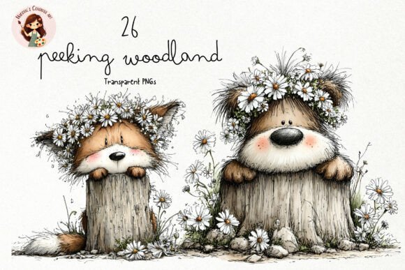 Download Peeking Woodland Animals PNG Clipart - Art Collection