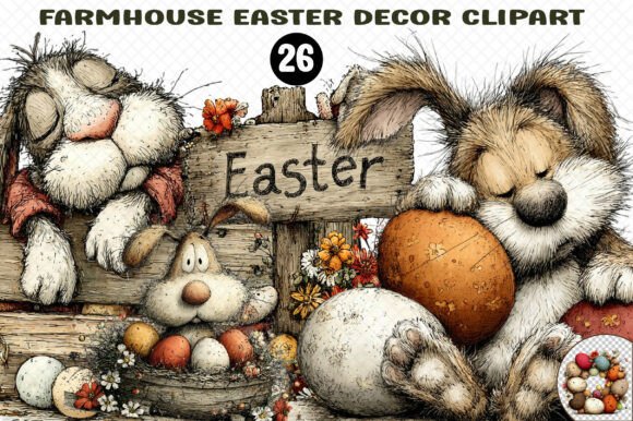 Download Farmhouse Easter Decor Clipart - Art Collection
