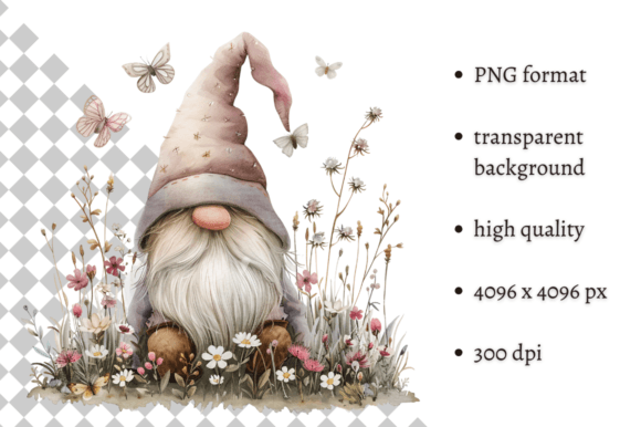 Download Watercolor Spring Floral Gnome Clipart - Art Collection