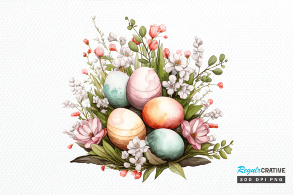 Download Watercolor Eggs Easter Day Clipart Png - Art Collection