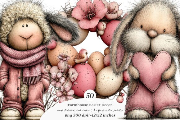 Download Farmhouse Easter Decor Clipart - Art Collection