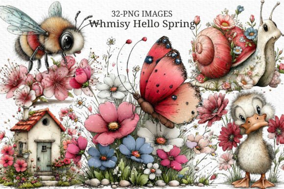 Download Whmisy Hello Spring Clipart PNG - Art Collection