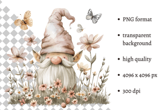 Download Watercolor Spring Floral Gnome Clipart - Art Collection