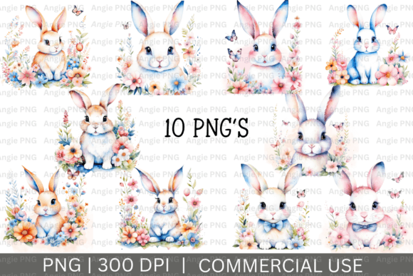 Download Easter Rabbit Nursery Clipart Bundle - Art Collection
