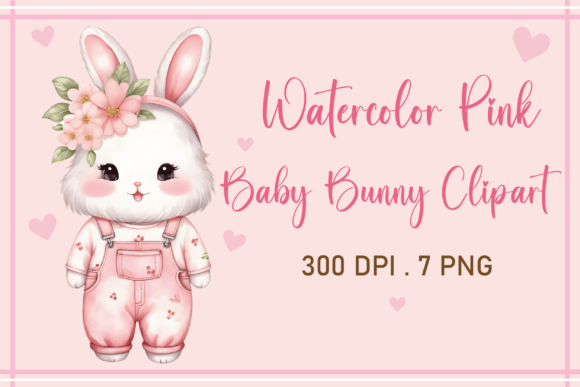 Download Cute Watercolor Bunny Clipart Bundle - Art Collection