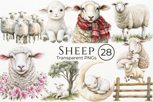 Download Sheep Watercolor Cliparts - Art Collection