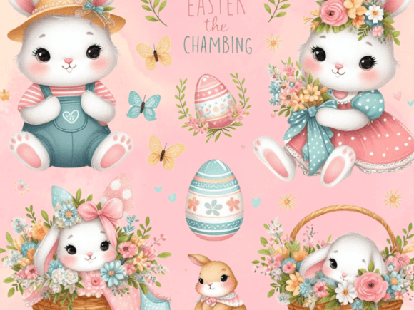 Download Easter Rabbit Nursery Clipart Bundle - Art Collection